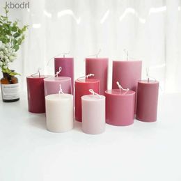 Craft Tools Various 3D Flat Top Cylindrical Candles Plastic Molds Diy Candle Making Supplies Acrylic Mold Kits Home Decor Gifts YQ240115