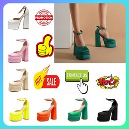 Designer Casual Platform Luxury High Heels Dress Shoe for women patent leather Sexy style Thick Increase height Anti slip wear resistant party