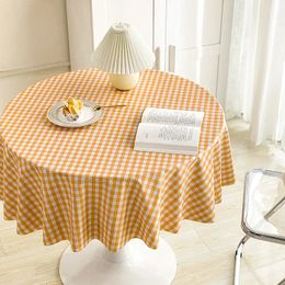 PVC Waterproof Antifouling Round Tablecloth Pastoral Restaurant Cotton Thread Lace Tablecloth Table Cover Round Table Cloth 240113