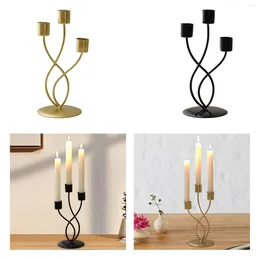 Candle Holders Candlestick Nordic Simple Elegant Centrepiece Home Decor 3 Arm Holder