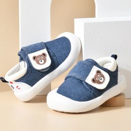 Spring Baby Kids First Walkers 0-4 Years Toddler Canvas Shoes Anti-Collision Boys Shoes Lightweight Baby Girls Shoes 240115
