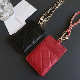 Designer fashion purse Men's and women's sling collar Ringer Gedoka multi-layer appearance purse Solid color storage bag card bag