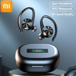 Earphones Xiaomi Wireless Headphones with Mic Ipx5 Waterproof Ear Hooks Bluetooth Earphones Hifi Stereo Music Earbuds for Phone