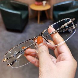 2024 Luxury Designer CH Sunglasses for Women Chromes Glasses Frames Mens New Business Half Gold Myopia Flat Lens Heart Eyeglass Frame Ladies Unisex Eyewear LSU1