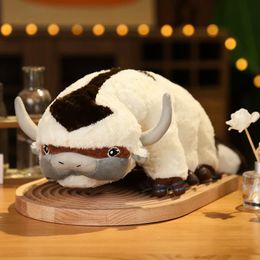 Kawaii Anime Plushie Appa Bull Cow Animals Plush Dolls Toys for Children Christmas Gift Avatar Aang 240113