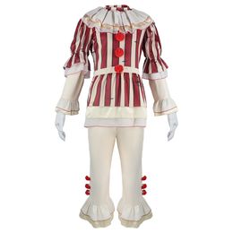 Cosplay The Dancing Clown Cosplay Costume Fancy Halloween Carnival Joker Outfit Adults Full Set Horror Film Clothing With