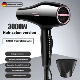 3000W Hair Salon Dryer High Power Strong Wind Speed Dry Blue Light Ion Silent Home Hairdresser Special Product 240115