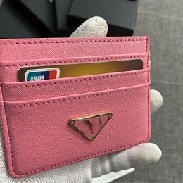 Wholedale Trendy Short and Simple Fashion Multi-Card-Slot Triangle Leather Light Luxury Wallet Card Holder Coin Purse