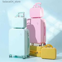 Suitcases Luggage Set Female Strong and Durable 20 Inch Small Suitcase 24 Inch Trolley Case Travel Boarding Trunk Q240115
