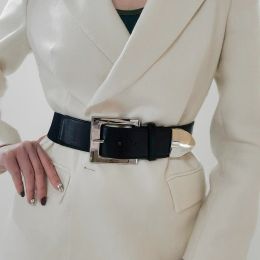 Women'S Elastic Wide Belt Waist Belt Buckle Female Dress Coat Sweater Decorative Waistbands Fashion Cummerbands