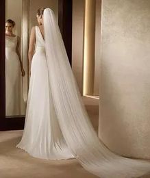 Veils High Quality Ivory White Veils Three Meters Long Two Layers Tulle Wedding Accessories Bridal Veils With Comb