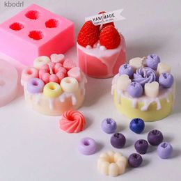 Craft Tools Cake Shaped Candle Mould 3D Simulation Fruit Silicone Mould DIY Chocolate Baking Cake Moulds Handmade Scented Candle Craft Supplie YQ240115