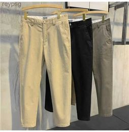 Men's Pants Men's casual pants classic style business fashion slim fit straight cut solid Colour rinse length FJLength Spring and Autumn 2023 YQ240115