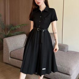 Fashion Casual Women's Dresses Designer Spring Summer 2024 New Women's Clothing Function Dark Series Ribbon Nylon Skirt With Belt