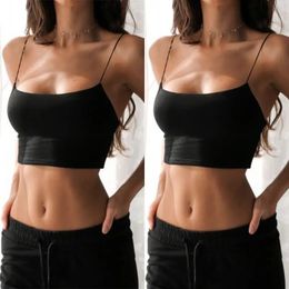 Top tier sexy women's solid Colour crop top with sleeveless square neckline soft tank top for girls summer casual sports street clothing hot selling in 2020 240115