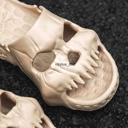 Slippers 2024 Y2k Shoes New In Fashion Skull Design Women Outdoor Soft Funny Platform Sandals Beach Bedroom Slides For Woman