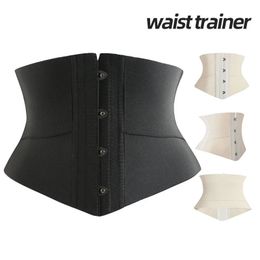 Latex Waist Trainer Body Shaper Tummy Slimming Shapewear Women Wrap Corsets for Slimmer 240113