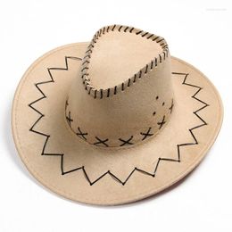 Berets Simple Unisex Kids Cowboy Hat Fashionable Suede Western For Halloween Costume Accessories Pography Props Dropship