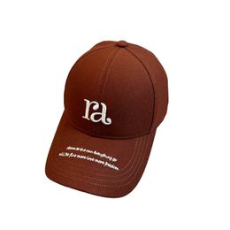 Designer Ball Caps High quality autumn and winter Korean edition matte threedimensional ra embroidered hard top baseball cap for men with wide brim and small duckbil