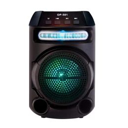 Speakers New Wireless Bluetooth USB Audio Outdoor Lawn Portable Waterproof Radio Player LED Light 4 Inch Speaker Heavy Treble