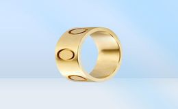 Titanium steel silver love ring men and women rose gold jewelry for lovers couple rings gift size 511 Width 46mm4670916