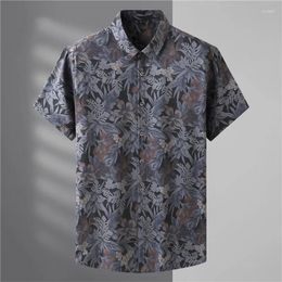 Men's Plus Tees Short Sleeved Shirt Summer Thin Digital Printed Micro Elastic Tide Size