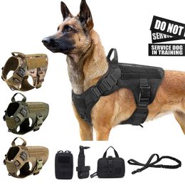 Tactical Dog Harness Pet German Shepherd K9 Malinois Training Vest Dog Harness and Leash Set For All Breeds Dogs 240115