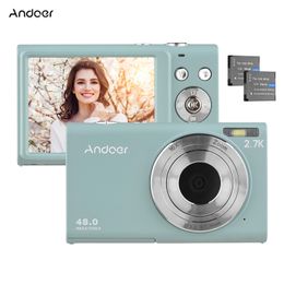 Accessories Andoer 2.7k Digital Camera Compact Video Cam 48mp Af 2.88" Ips Screen Led Fill Light Carry Bag Wrist Strap 2*batteries for Kids