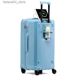 Suitcases Fashion Bag Luggage Ladies Trolley Luggage Set Student Lightweight Universal Wheel Password Case Cabin Suitcase 20 Inches Trunk Q240115