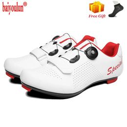 Footwear 2021white Lightweight Road Cycling Shoes Breathable Racing Bike Spd Cleat Shoes Professional Selflocking Bicycle Sneakers Black