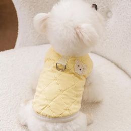 Dog Apparel Pet Vest Winter Autumn Fashion Clothes Cat Cute Cartoon Jacket Small Harness Puppy Soft Shirt Poodle Chihuahua Yorkshire