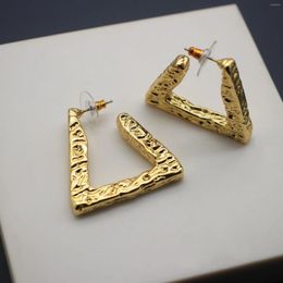 Dangle Earrings Medieval Jewelry Geometric Triangle Hammer C Niche Harbor Wind Steel Needle Trendy