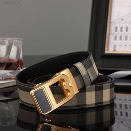 Designer Belt Luxury Mens Belt Berberrys Automatic Buckle Stripe Letter Buckle Classic Belts Gold And Silver Black Buckle Casual e White