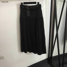 luxurious women designer skirt clothing for ladies summer Triangular zipper stitching bag hip pleated quality overskirt Jan 15