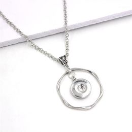 Pendant Necklaces 10PCS Interchangeable 18mm Snap Jewelry Liobonar Buttons Charms Necklace For Women1308a