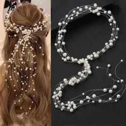 Headbands New Elegant Western Wedding Fashion Headdress For Bride Handmade Wedding Crown Floral Pearl Hair Accessories Hairpin Ornaments