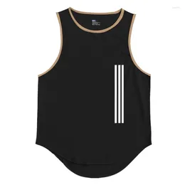 Men's Tank Tops Summer Brand Gyms Clothing Men Bodybuilding Top Sleeveless Vest Quick Drying Fitness Workout Sportswear Male