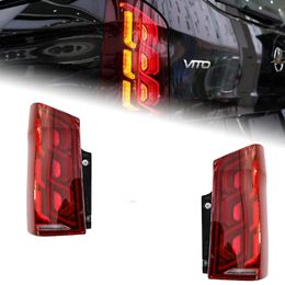 Car Rear Taillight for Benz Vito Tail Lights 2014-20 20 W447 LED Tail Lamp DRL Turn Signal Brake Lamp Accessory