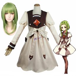 Anime Costumes Toilet Bound Jibaku Shounen Hanako Kun Sakura Nanamine Cosplay Costume Wig Women Dress For Halloween Party210Y