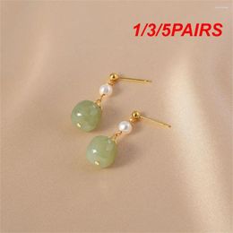 Dangle Earrings 1/3/5PAIRS Temperament High Sense Light Green Natural Gem Jewelry Niche Fashion Accessories Manual Process