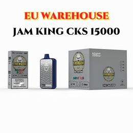 EU Warehouse vape disposable 15000 puff Jam King CKS ENERGON 15k randm 24ml E Juice 12000 puff E Cigarette Screen Display 2% 3% 5% Mesh Coil Rechargeable 650mAh Battery