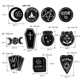 Witch Ouija Moon Tarot BooK New Goth Style Enamel Pins Badge Denim Jacket Jewelry Gifts Brooches for Women Men 167 T2 Alaan