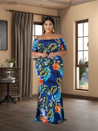 Basic Casual Dresses Basic Casual Dresses Robe de Soire manches courtes pour femmes grande taille motif Floral Chic vente en gros livraison directe t 2022 YQ240115