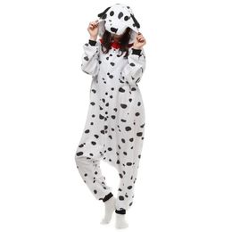 Dalmatian Dog Women's and Men's Animal Kigurumi Polar Fleece Costume for Halloween Carnival New Year Party welcome Drop 279Q