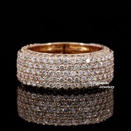 Best Product Moissanite Diamond For Unisex Rose Gold Plated Sterling Sier Engagement & Wedding Ring