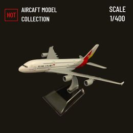 Scale 1 400 Metal Plane Model Korea Asiana Flights Boeing Aeroplane Alloy Diecast World Aviation Collectible Miniature Toy 240115