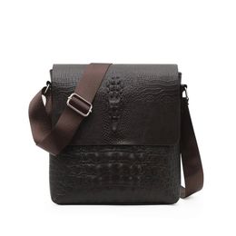 Leather Black Handbags Crossbody Bag for Men s Casual Man Messenger Small Sling s Male Shoulder Bagk 240115