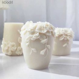 Craft Tools New Nordic Rattan Flowers Silicone Candle Mold Gypsum form Carving Art Aromatherapy Plaster Home Decoration Mold Wedding Gift YQ240115