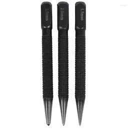 3Pcs High-Carbon Steel Centre Punch Set 10Cm Non Slip For Alloy Metal Wood Marking Drilling Tool