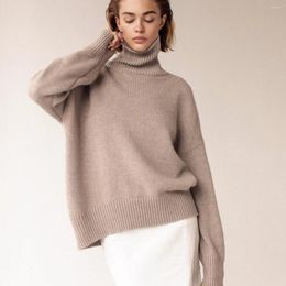 Women's Sweaters Light Luxury Classic Pullover Weave Sweater Autumn And Winter Slim Fit Shoot High Neck Viscose Fiber Cored Yarn